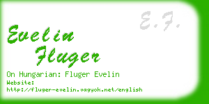 evelin fluger business card
